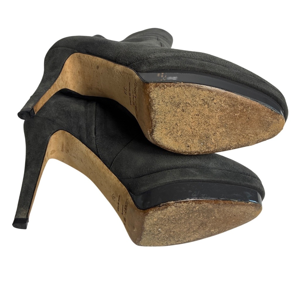 Jimmy Choo Grey Suede Stiletto Ankle‎ Boots Platform Booties Made in Italy 39 - Picture 6 of 8